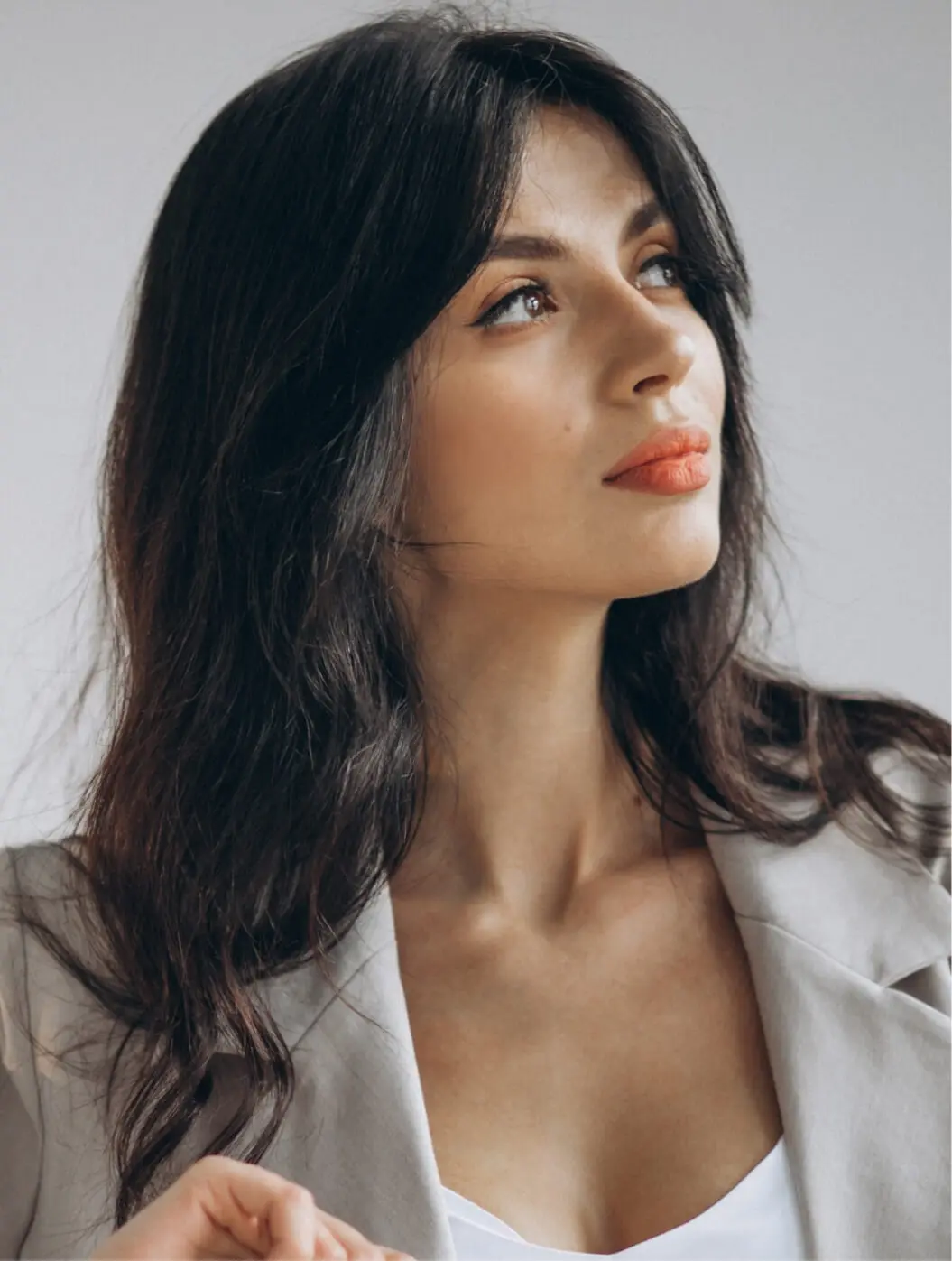 Model looking away