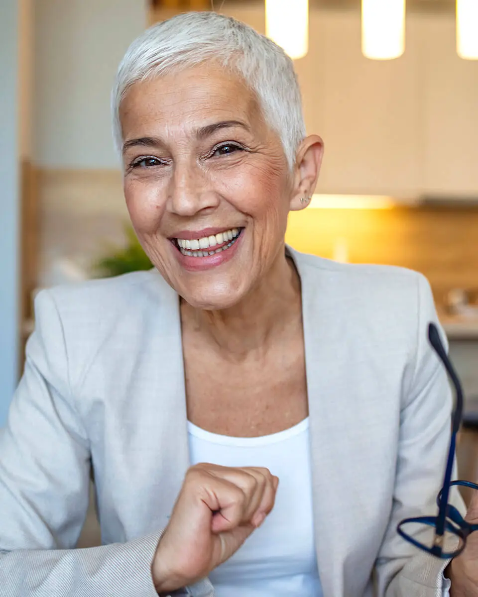 Mature smiling model