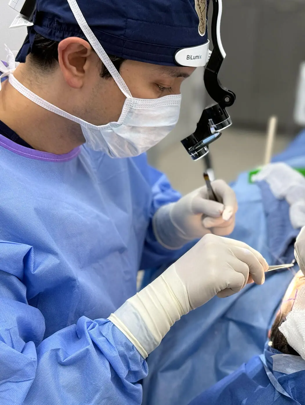 Dr. Sean during surgery