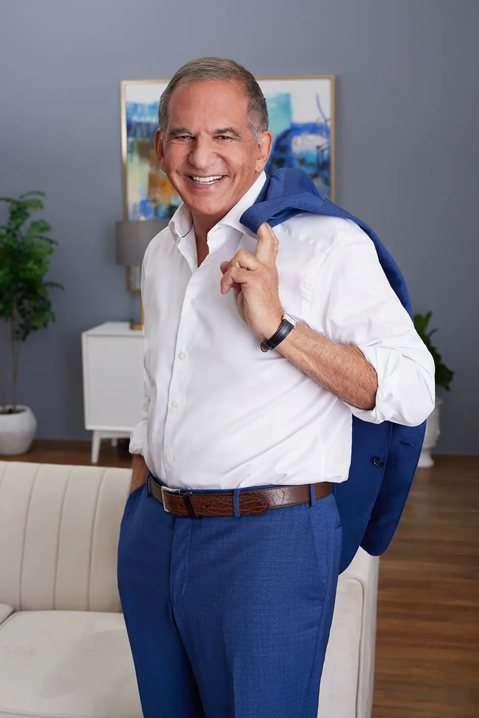 Dr. Kridel Coat over shoulder Italian style